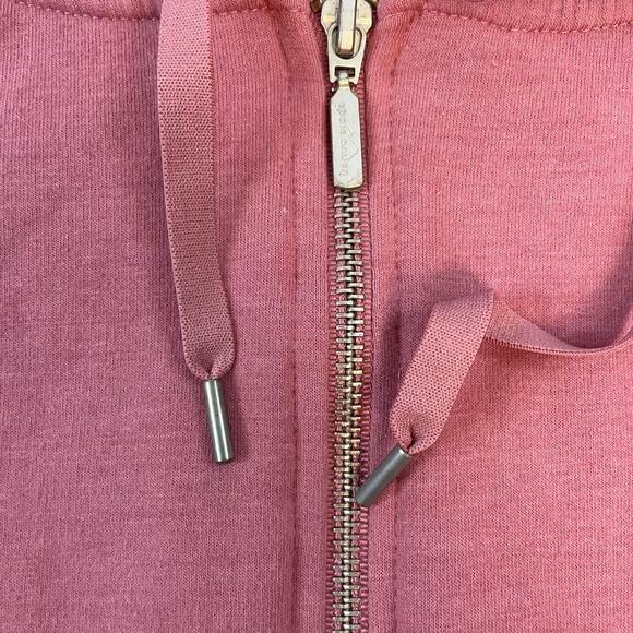 Eddie Bauer XL Full Zip Hoodie Women's Pink Cotton Blend Lightweight Sweatshirt - Picture 7 of 7